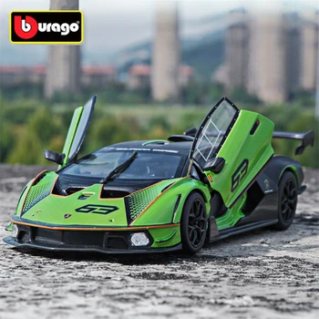 1:24 Lamborghini Essenza SCV12 Модель спортивного автомобиля из Сплава, Литая под давлением, Имитация Металлического Гоночного Автомобиля, Коллекция Моделей, Детская Игрушка В Подарок
