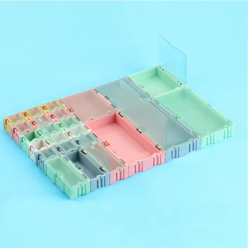 1 комплект = 24 шт Мини-коробка для хранения электронных компонентов SMD SMT IC и практичный футляр для хранения ювелирных изделий Ассорти Комплект