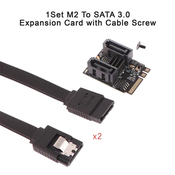 1 Комплект Riser Card расширения M2 на SATA 3,0 с кабельным КЛЮЧОМ A + E WIFI Карта адаптера жесткого диска Бесплатная Установка Привода