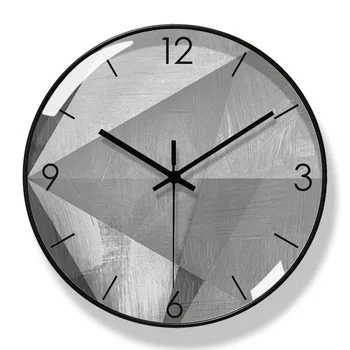 10-12 Дюймовые Современные Бесшумные Кварцевые Настенные Часы Для Гостиной Офисного Магазина Nordic Fashion Home Wall Clock Роскошные Художественные Цифровые Часы