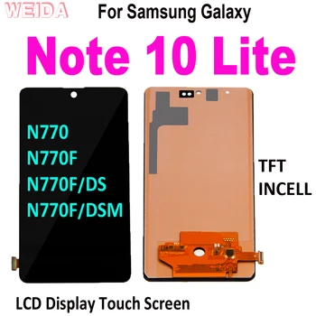 100% Протестированный TFT-дисплей INCELL Note10 Lite LCD Для Samsung Galaxy Note 10 Lite LCD N770 ЖК-дисплей с Сенсорным экраном и Цифровым Преобразователем В Сборе
