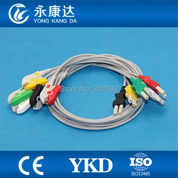 2 шт./упак. совместимый кабель Spacelabs Multi-link IEC/5 для ЭКГ и зажимные провода с маркировкой ce, медицинский кабель, кабель для пациента