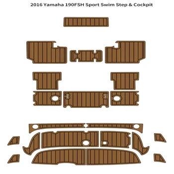 2016 Yamaha 190FSH Спортивная платформа для плавания, коврик для кокпита, лодка из вспененного тика EVA, коврик для пола