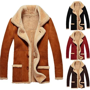 2022 Осенне-Зимняя Утолщенная Куртка из искусственного Меха, Мужское пальто, Модная Верхняя одежда, Casaco Moto Masculino, Большой Размер 5XL