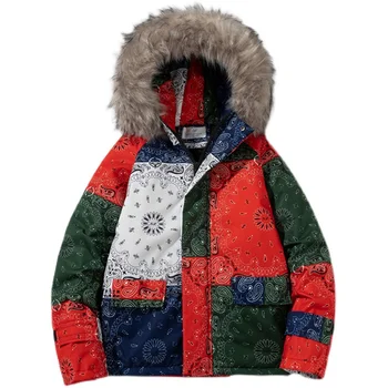 2023 Зимняя Мужская куртка С Меховым капюшоном, Пуховик, Верхняя одежда, Ветровка, Пальто M-4XL AYG120