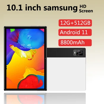 2023 Новый Глобальный планшет с экраном 4K HD Android 11.0 Tablet 12GB RAM 512GB ROM Tablette PC 5G с двумя SIM-картами или WIFI IM TABL