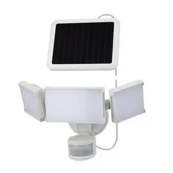 3-головочный солнечный светодиодный наружный прожектор с возможностью поворота на 180 градусов, 2000 люмен