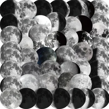 50 шт., мультяшные черно-белые наклейки с граффити фазы Луны, Кавайный Движущийся замок, унесенный призраками, Чемодан для ноутбука, детские игрушки F5