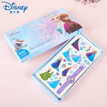 500 шт./компл., набор наклеек Disney frozen 2 принцессы, подарочная коробка, наклейки с татуировками Эльзы и Анны, подарочная коробка