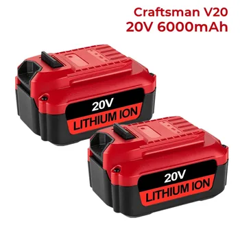 6000 мАч 20 В Литиевая батарея для Craftsman V20 Литий-ионная батарея CMCB202 CMCB202-2 CMCB204 CMCB204-2 Craftsman V20 Батарея