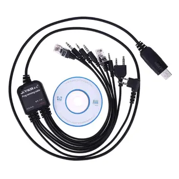8 в 1 USB кабель для программирования Baofeng для нескольких радиостанций Motorola Kenwood TYT QYT 1,3 м/4,26 фута Прямая поставка