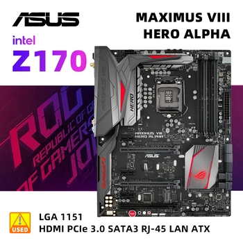 ASUS ROG MAXIMUS VIII HERO ALPHA Mining + Комплект материнской платы i7 6700 LGA1151 Core i7 7700K Процессоры DDR4 Intel Z170 M.2 PCI-E 3.0