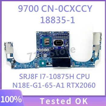CN-0CXCCY 0CXCCY CXCCY С процессором SRJ8F I7-10875H для материнской платы ноутбука XPS 13 9700 18835-1 N18E-G1-65-A1 RTX2060 100% Протестировано нормально