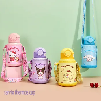 Hello Kitty Sanrio Kawaii Термос Чашка Аниме Куроми Cinnamoroll Путешествия Спортивная Изоляция Бутылка Для Воды Кофейная Чашка Детский Подарок