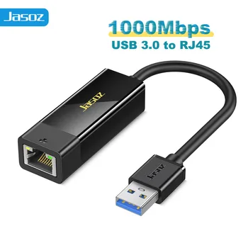 Jasoz USB A-Ethernet Адаптер 1000 Мбит/с Type-C RJ45 Сетевая карта для ПК Macbook Windows 10 Xiaomi Mi Box Ноутбук Интернет-Lan