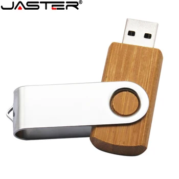 JASTER USB флэш-накопитель Вращающийся флеш-накопитель Дерево металл Memory stick Бесплатный пользовательский логотип Бизнес-подарки U Диск 4 ГБ 8 ГБ 16 ГБ 32 ГБ 64 ГБ