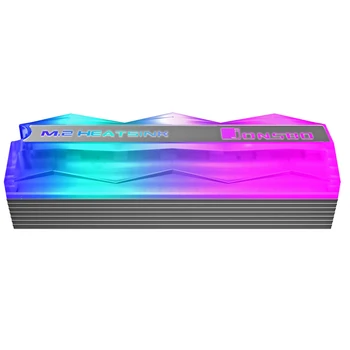 JONSBO M.2-2 Охладитель жесткого диска С автоматической сменой цвета, Небольшой 4P интерфейс, RGB Световой эффект, Компьютерные аксессуары, SSD Радиатор