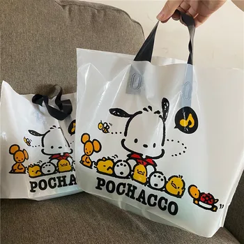 Kawaii Sanrioed Портативная Упаковочная сумка Мультяшная Подарочная сумка Pochacco с Мультяшным сердечком для девочек, сумка для покупок, подарок для девочек