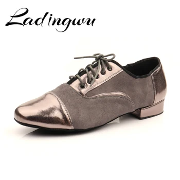 Ladingwu, мужская танцевальная обувь, обувь для латиноамериканских бальных танцев, современная домашняя обувь, мужская обувь для танго, Танцевальные кроссовки для мальчика на каблуке 2,5 см