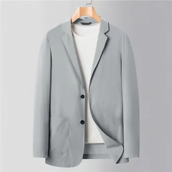 Lin3111 -Тонкий шелковый костюм высокого класса из ледяного шелка, повседневная легкая куртка