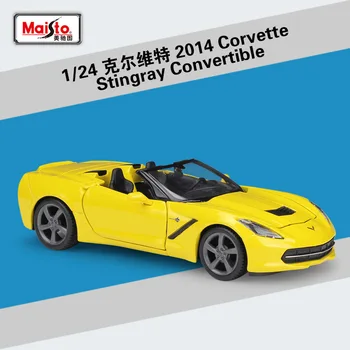 Maisto 1:24 Corvette 2014 Corvette Stingray кабриолет желтый имитация сплава модель автомобиля коллекция подарочных игрушек