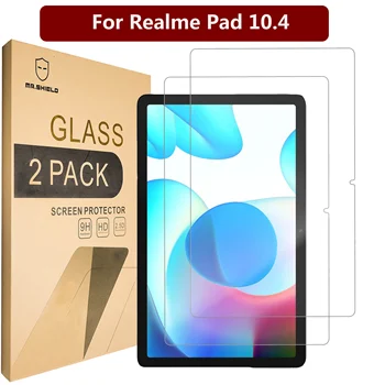 Mr.Shield [2 упаковки] Защитная пленка для экрана Realme Pad 10.4 [Закаленное стекло] [Японское стекло твердостью 9H] Защитная пленка для экрана