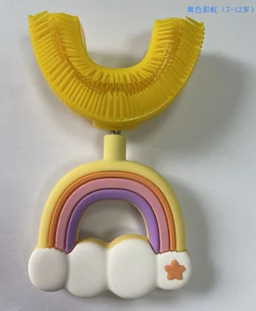 Sdotter Новая Детская Зубная щетка U-Образной Формы 360 Градусов, Подходящая для Младенцев, Силиконовая Щетка для малышей, Уход за полостью рта, Мультяшный Рисунок