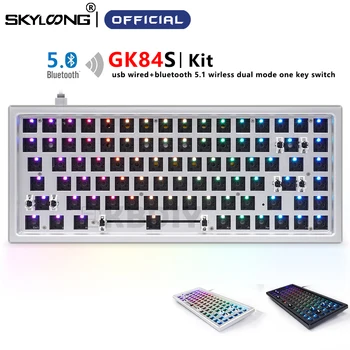 SKYLOONG GK84 GK84S Custom DIY Механическая клавиатура КОМПЛЕКТ Игровых Аксессуаров Оптические Переключатели Kailh BOX С горячей Заменой Беспроводной Bluetooth
