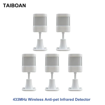 TAIBOAN 433 МГц Мини Анти-Пэт Беспроводной Инфракрасный Детектор PIR Датчик Движения Для PG103 107 G20 G30 GSM Домашняя Охранная Сигнализация