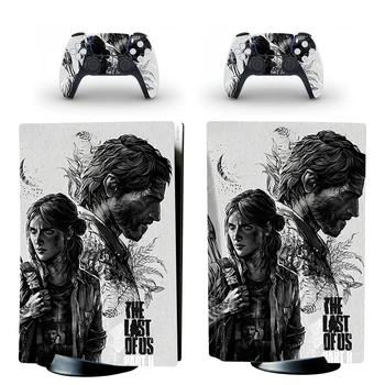 The Last of Us PS5 Digital Edition Наклейка на кожу, наклейка-наклейка для консоли PlayStation 5 и 2 контроллеров, виниловая наклейка на кожу PS5