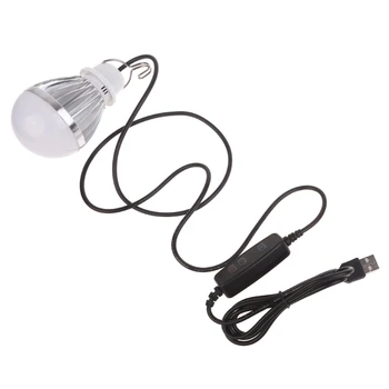 USB Портативная светодиодная лампа 10 Вт 5 В Лампа Аварийного освещения с кабелем длиной 1,9 м вкл/выкл для Кемпинга Гаража Склада Автомобиля
