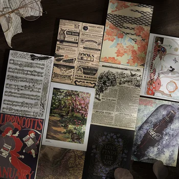 Yoofun Retro Post Magazine Map Material Pack Декоративная Бумага для Скрапбукинга для Изготовления Коллажей Ненужный Журнал DIY Канцелярские Принадлежности