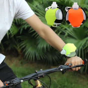 YXTC Регулируемая бутылка для воды на запястье, свободные руки, носимая Герметичная силиконовая бутылка для воды, идеально подходящая для пеших прогулок, езды на Велосипеде, кемпинга