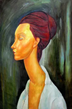 Абстрактная картина маслом ручной работы Портрет Луни Чеховской работы Амедео Модильяни, вертикальная роспись