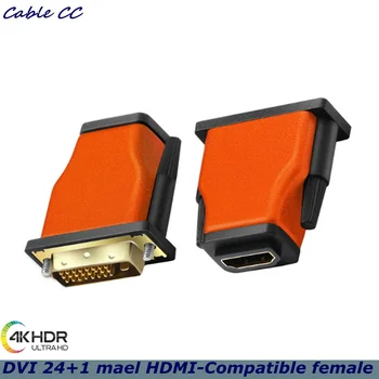 Адаптер, совместимый с DVI-HDMI, двусторонний конвертер DVI-D 24 + 1 с разъемом-розеткой, совместимым с HDMI, для HDTV-проекторов