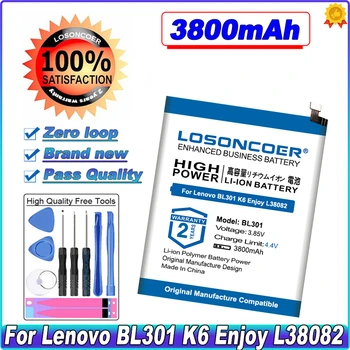 Аккумулятор мобильного телефона 3800 мАч BL301 для Lenovo K6 Enjoy L38082 Battery