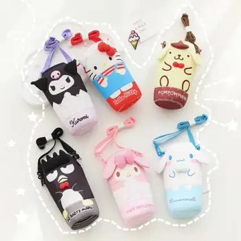 Аниме Sanrios Hello Kitty Сумка для бутылки с водой Kawaii Melody Kuromi Cinnamoroll Протектор Чашки Переносная сумка для чайника для подарка для девочки