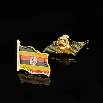 Африканская страна Республика Уганда Национальный флаг Булавки Броши Аксессуары для Одежды Унисекс Ювелирные Изделия Подарок
