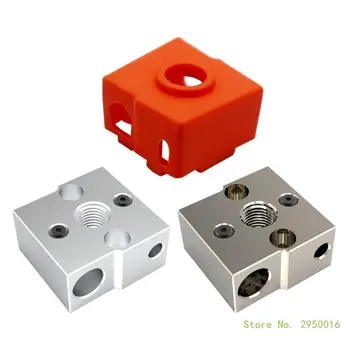 Блок экструдера для 3D-принтера Тепловой блок для экструдера для 3D-принтера CR6SE с горячим покрытием из меди/алюминия Тепловой блок