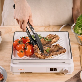 Бытовая интеллектуальная многофункциональная индукционная плита для барбекю Juhi, электрическая сковорода, встроенный набор кастрюль для приготовления пищи
