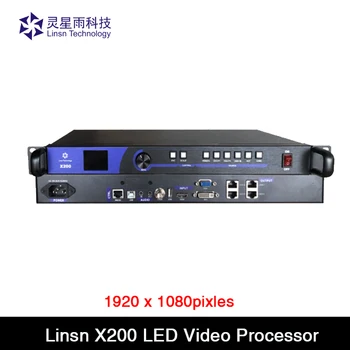 Видеопроцессор LINSN X200 с разрешением 1920 x 1080p пикселей, универсальный светодиодный дисплей, контроллер с приемной картой Linsn
