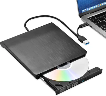 Внешний оптический привод CD USB3.0/Type-C С Двойным интерфейсом, Мобильный Рекордер, Устройство записи DVD-RW Для MacBook Air 13, MacBook Air M1 20