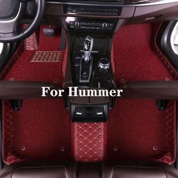 Высококачественный индивидуальный Двухслойный Съемный автомобильный коврик с ромбовидным рисунком Для Автозапчастей Hummer H1 H2 H3