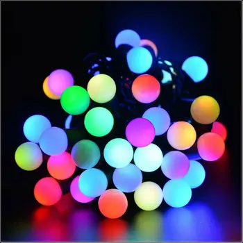 Высокояркие 220 В 5 М светодиодные цепочки с шариками, светодиодный мерцающий светодиодный фонарик для рождественских праздников, свадебной вечеринки