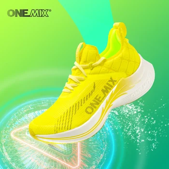 Гоночная обувь для марафонского бега ONEMIX с карбоновой пластиной, профессиональная стабильная поддержка, сверхлегкие спортивные кроссовки с отскоком