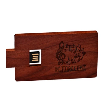 Деревянная Карта Портативный USB 2,0 Флэш-Накопитель с Бесплатным Пользовательским Логотипом Креативные Подарки Флеш-накопитель Реальной Емкости Memory Stick 64 ГБ/32 ГБ U-Диск