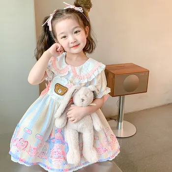 Детское платье с пандой, Новинка 2023 года, летнее платье принцессы в китайском стиле для девочек, летнее торжественное платье для девочек, Китайский интернет-магазин