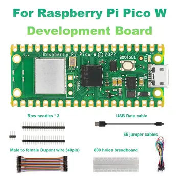 Для Raspberry Pi Pico W плата разработки расширенный комплект перемычек беспроводной WiFi RP2040 плата разработки микроконтроллера