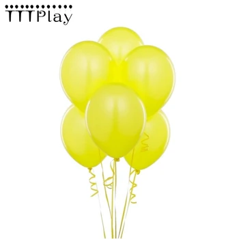 Желтый воздушный шар 10 шт./лот, 12 дюймов, 2,8 г, Латексный шар, Надувной воздушный шар, Свадебное украшение, Воздушные шары Для Вечеринки С Днем рождения