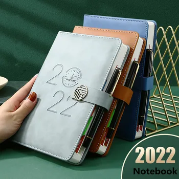 Записная книжка формата А5, Книга системного плана на 2022 Год, Встроенный Календарь, Книга для учебы, Дневник, Блокнот, Деловой Офисный блокнот, подарок на День рождения